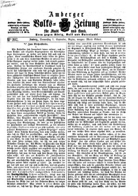 Amberger Volks-Zeitung für Stadt und Land Donnerstag 7. September 1871