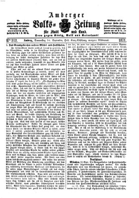 Amberger Volks-Zeitung für Stadt und Land Donnerstag 14. September 1871