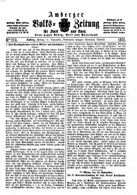 Amberger Volks-Zeitung für Stadt und Land Freitag 15. September 1871