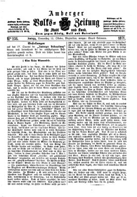 Amberger Volks-Zeitung für Stadt und Land Donnerstag 12. Oktober 1871