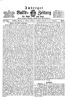 Amberger Volks-Zeitung für Stadt und Land Montag 23. Oktober 1871