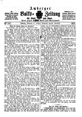 Amberger Volks-Zeitung für Stadt und Land Mittwoch 25. Oktober 1871