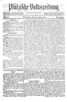 Pfälzische Volkszeitung Dienstag 3. Januar 1871