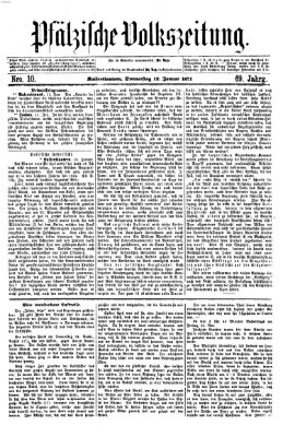 Pfälzische Volkszeitung Donnerstag 12. Januar 1871