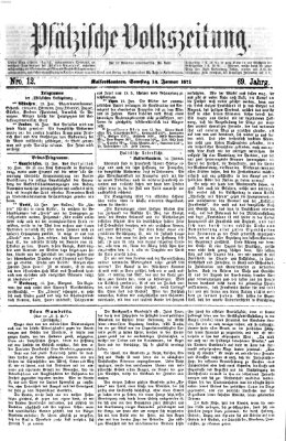 Pfälzische Volkszeitung Samstag 14. Januar 1871