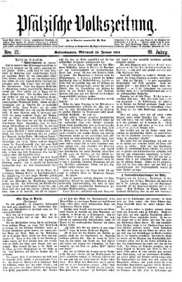 Pfälzische Volkszeitung Mittwoch 25. Januar 1871