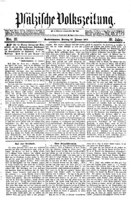 Pfälzische Volkszeitung Freitag 27. Januar 1871