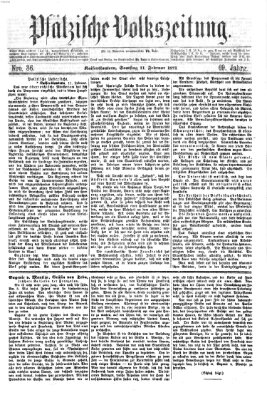 Pfälzische Volkszeitung Samstag 11. Februar 1871