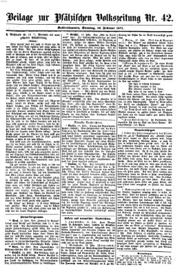 Pfälzische Volkszeitung Sonntag 19. Februar 1871