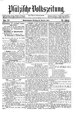 Pfälzische Volkszeitung Dienstag 28. Februar 1871