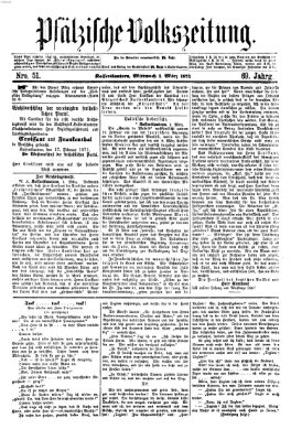 Pfälzische Volkszeitung Mittwoch 1. März 1871