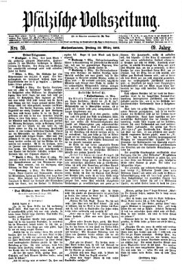 Pfälzische Volkszeitung Freitag 10. März 1871