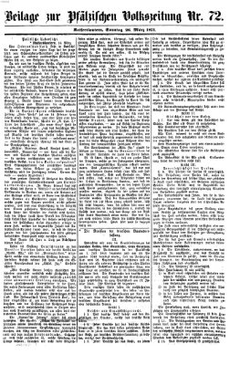 Pfälzische Volkszeitung Sonntag 26. März 1871