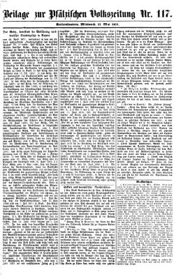 Pfälzische Volkszeitung Mittwoch 17. Mai 1871