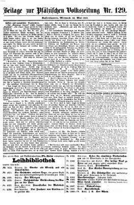 Pfälzische Volkszeitung Mittwoch 31. Mai 1871