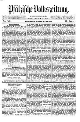 Pfälzische Volkszeitung Mittwoch 21. Juni 1871