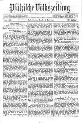 Pfälzische Volkszeitung Samstag 1. Juli 1871