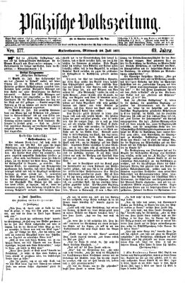 Pfälzische Volkszeitung Mittwoch 26. Juli 1871