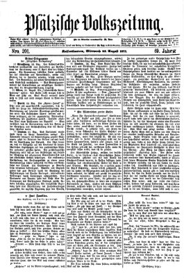 Pfälzische Volkszeitung Mittwoch 23. August 1871