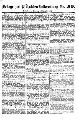 Pfälzische Volkszeitung Sonntag 3. September 1871