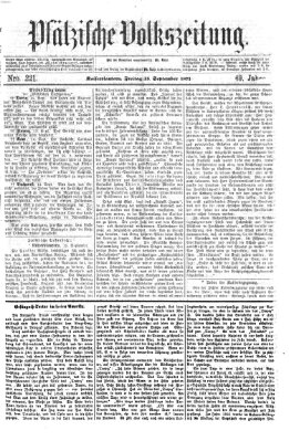 Pfälzische Volkszeitung Freitag 15. September 1871