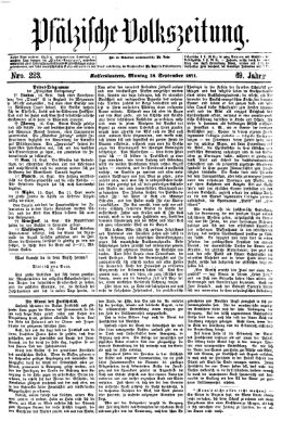 Pfälzische Volkszeitung Montag 18. September 1871