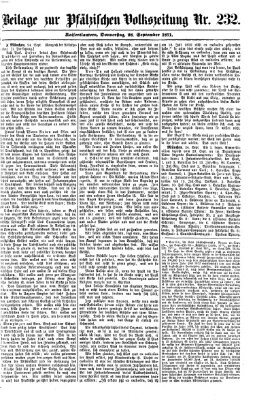 Pfälzische Volkszeitung Donnerstag 28. September 1871