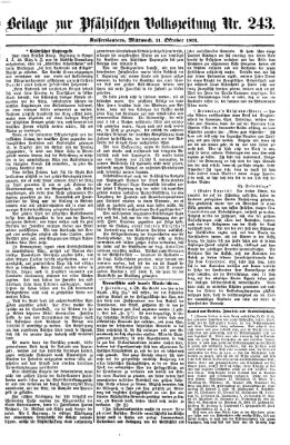 Pfälzische Volkszeitung Mittwoch 11. Oktober 1871