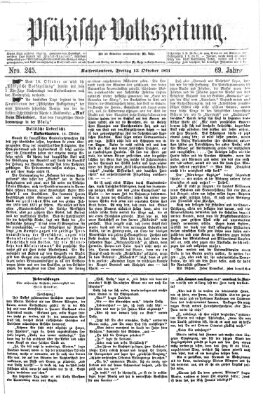 Pfälzische Volkszeitung Freitag 13. Oktober 1871