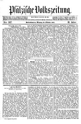 Pfälzische Volkszeitung Montag 16. Oktober 1871