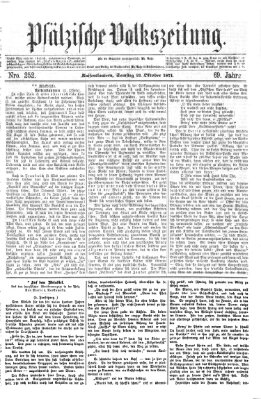 Pfälzische Volkszeitung Samstag 21. Oktober 1871