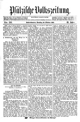 Pfälzische Volkszeitung Samstag 28. Oktober 1871