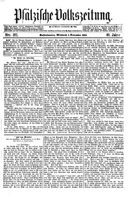 Pfälzische Volkszeitung Mittwoch 1. November 1871