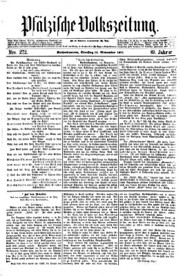 Pfälzische Volkszeitung Dienstag 14. November 1871