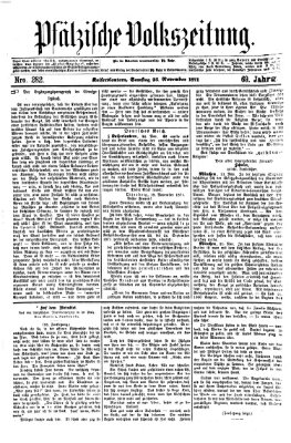 Pfälzische Volkszeitung Samstag 25. November 1871