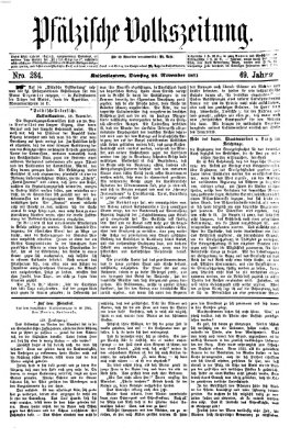 Pfälzische Volkszeitung Dienstag 28. November 1871