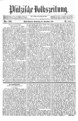 Pfälzische Volkszeitung Donnerstag 21. Dezember 1871