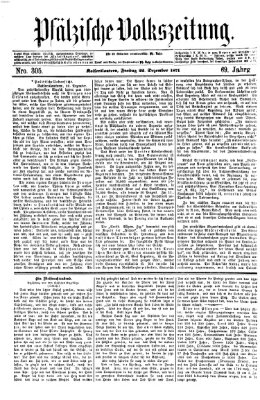 Pfälzische Volkszeitung Freitag 22. Dezember 1871