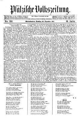 Pfälzische Volkszeitung Samstag 23. Dezember 1871