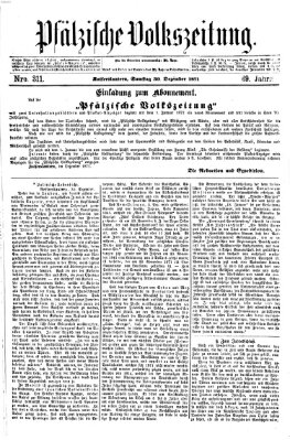 Pfälzische Volkszeitung Samstag 30. Dezember 1871