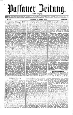 Passauer Zeitung Dienstag 3. Januar 1871