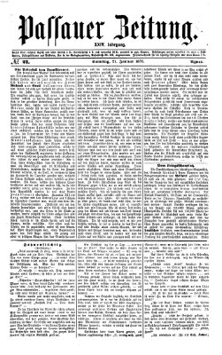 Passauer Zeitung Samstag 21. Januar 1871