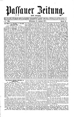 Passauer Zeitung Mittwoch 25. Januar 1871