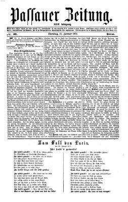 Passauer Zeitung Dienstag 31. Januar 1871