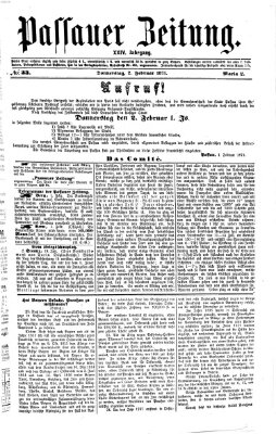 Passauer Zeitung Donnerstag 2. Februar 1871