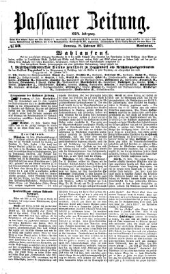 Passauer Zeitung Sonntag 19. Februar 1871