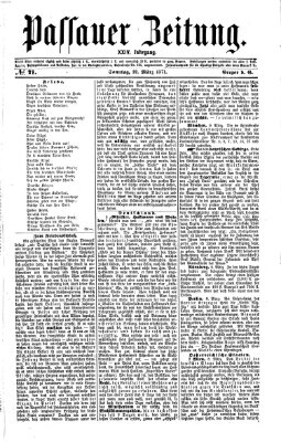 Passauer Zeitung Sonntag 12. März 1871