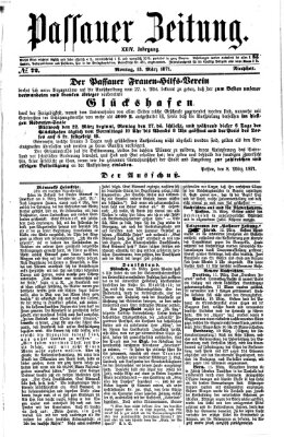 Passauer Zeitung Montag 13. März 1871