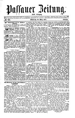 Passauer Zeitung Mittwoch 29. März 1871