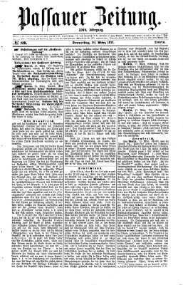 Passauer Zeitung Donnerstag 30. März 1871